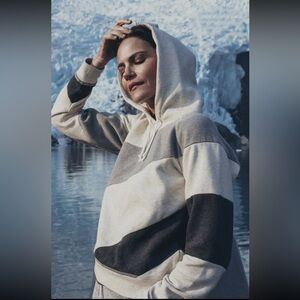 Faherty Riptide Hoodie - Gray Colorblock Gray Size XS